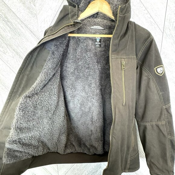 KUHL The Law Fleece Lined Hoody Jacket Mens Small Dark Brown Espresso Outdoor - Picture 8 of 9